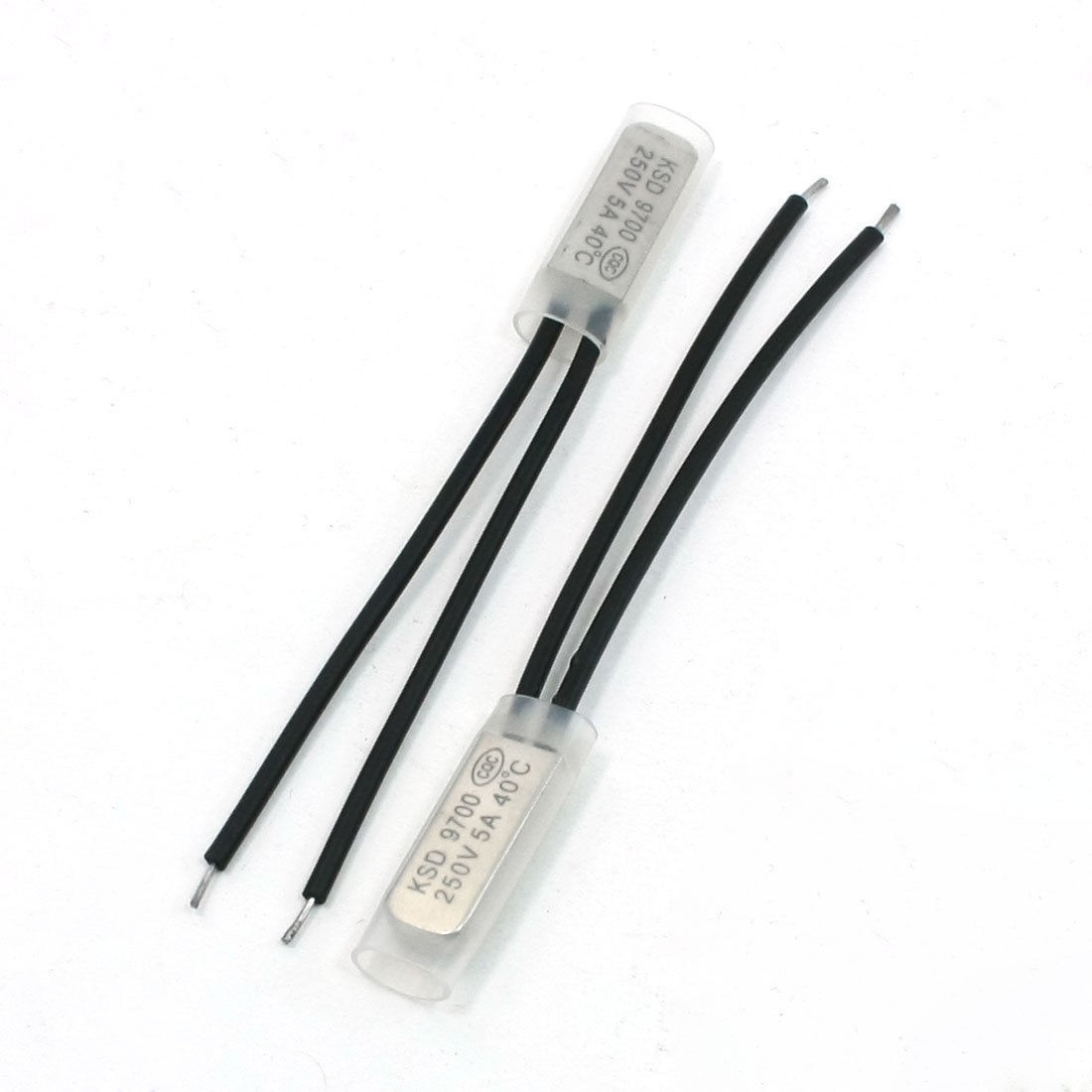 2 Pcs KSD9700 250V 5A 40 Degree Celsius NC Thermostat Temperature Switch
