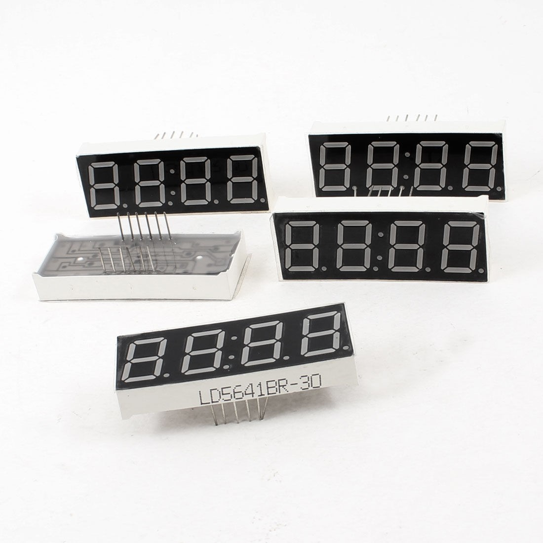 5 Pcs Common Anode 12 Pins 4 Bit 7 Seg 0.56" Red Clock LED Display Digital Tube