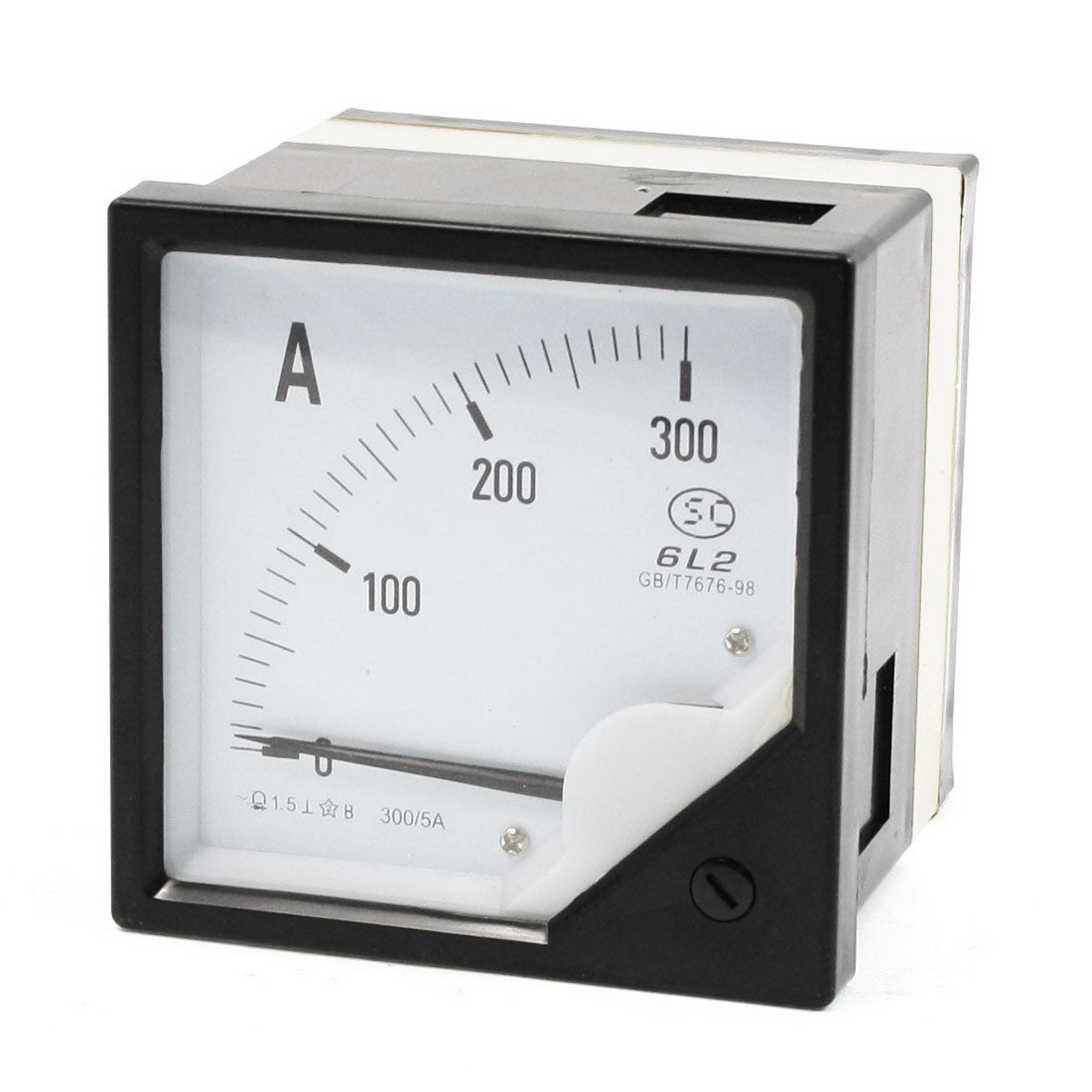 80mm Square Panel AC 300A 300/5 Amplifier Analog Meter Ammeter Pointer