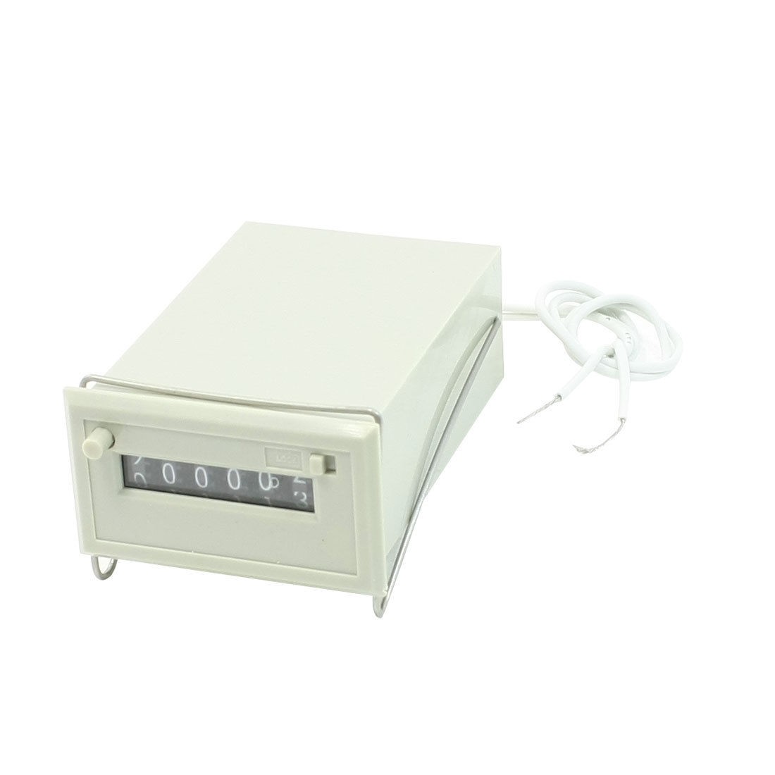 CSK6-CKW AC 220V 6 Digits 2 White Wire Lockable Electronmagnet<wbr/>ic Counter