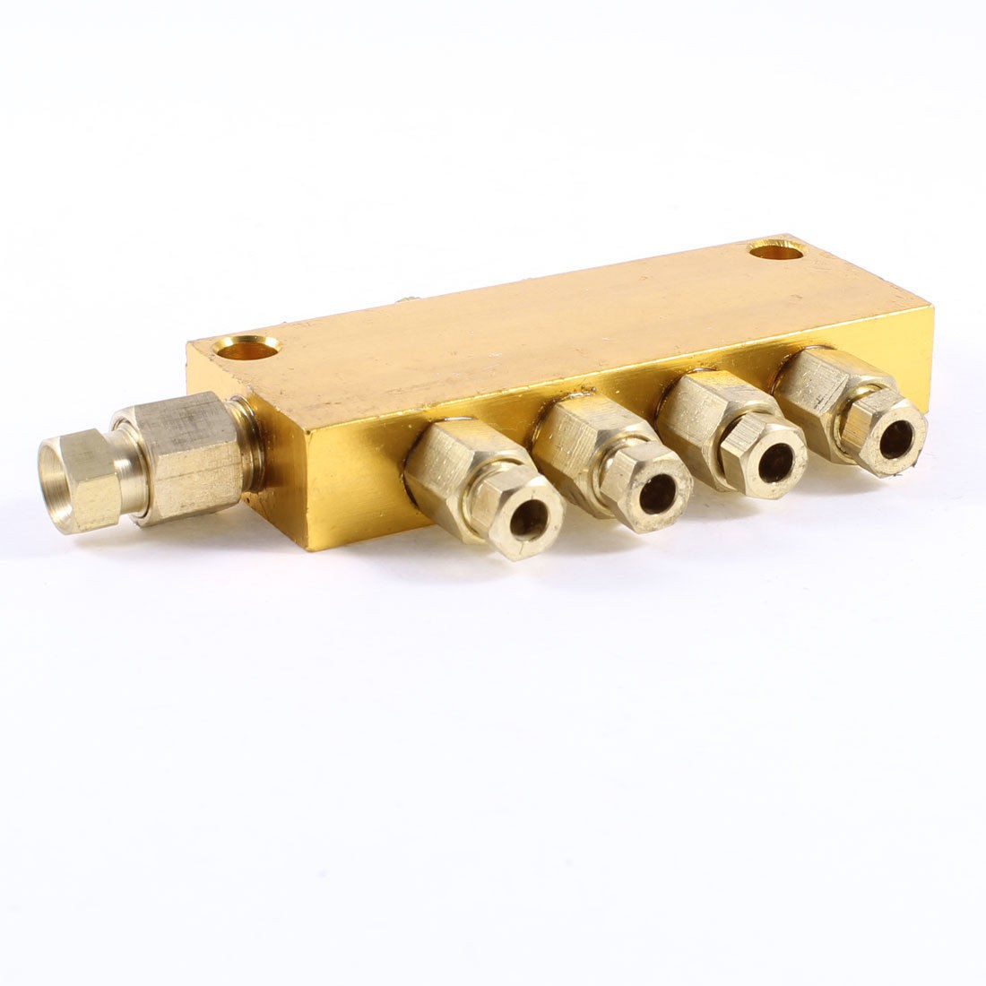 Pneumatic 4 Ways Brass Adjustable Oil Distributor Manifold Block Valve
