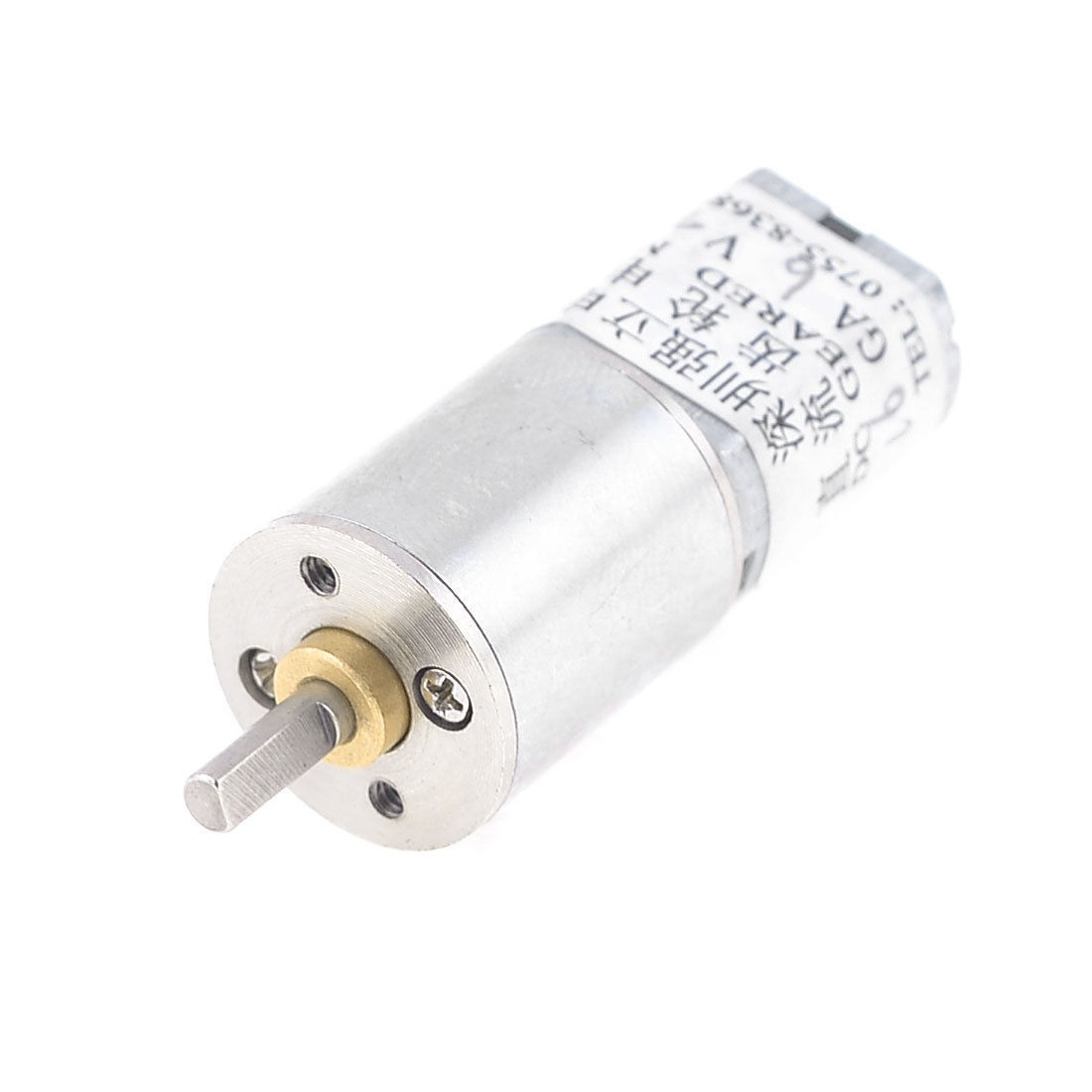 20RPM 3mm Shaft Dia Speed Reducing 2 Terminals Gearbox Geared Motor 6VDC