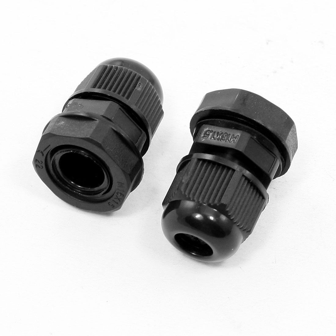 2 Pcs Adajustable Clamping Range Waterproof M16X1.5 2-6mm Cables Gland