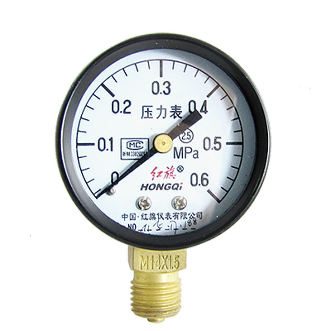 Round Dial 0.6MPa Pneumatic Pressure Gauge Measure Tool