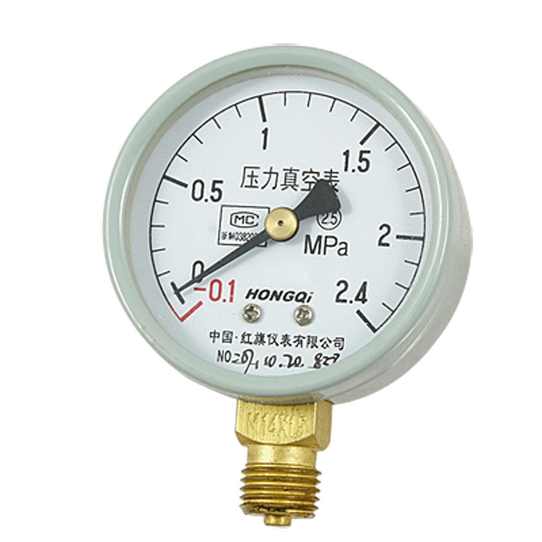 -0.1-2.4 MPa Round Dial Pressure Vacuum Compound Gauge