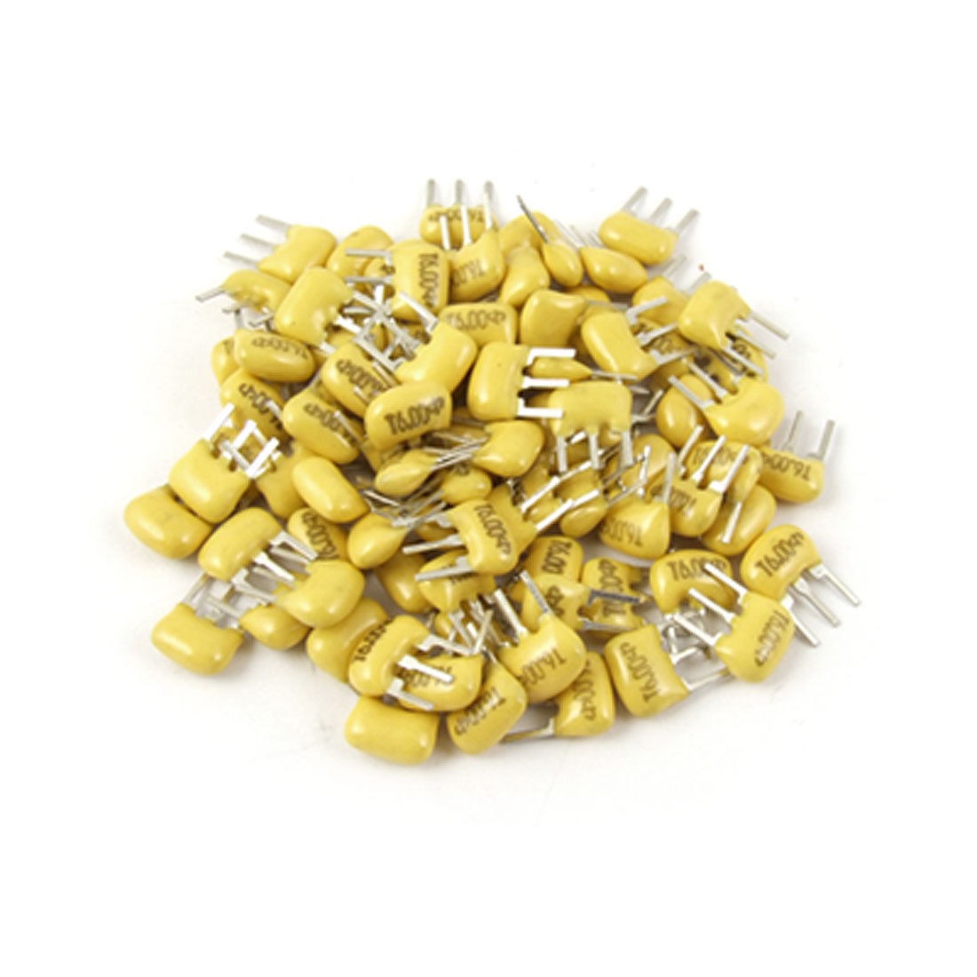 100 Pcs 6 MHz 2.5mm Pitch 3 Pins Ceramic Filters Yellow