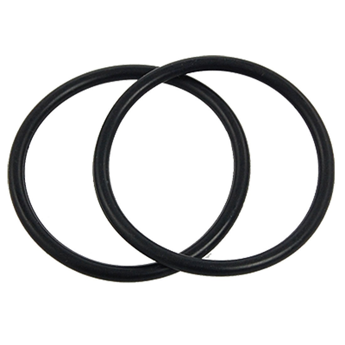 Black 52mm External Diameter Rubber Oil Seal O Ring Gasket 2 Pcs