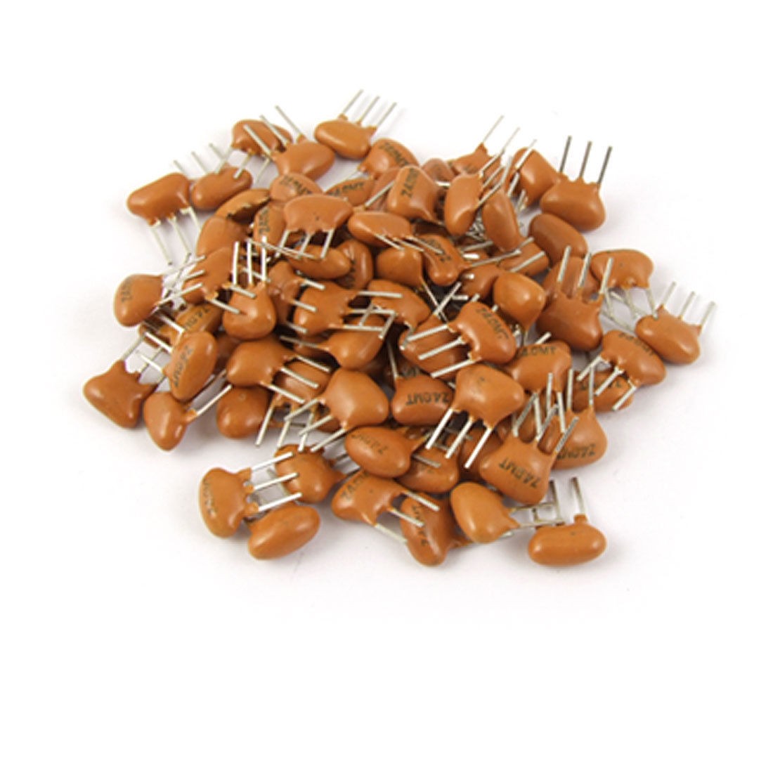 Brown 4 MHz 2.5mm Pitch 3 Terminals Ceramic Filters 100 Pcs for FM Radio