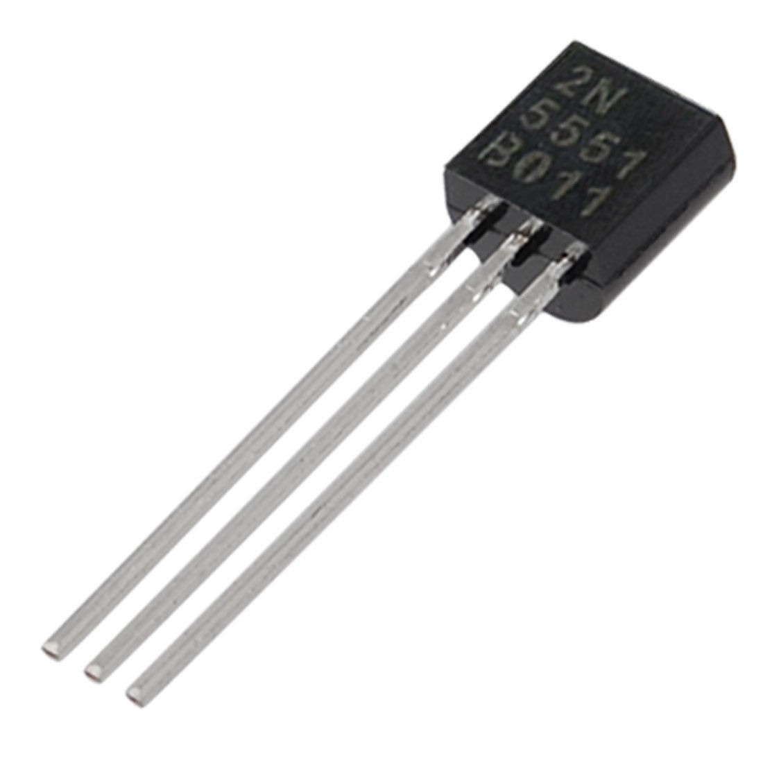 100 Pcs 2N5551 Through Hole NPN Transistors Black