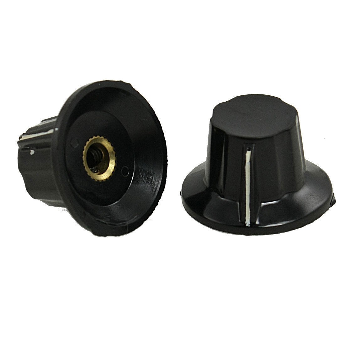 4 x 15/64" Shaft Insert Dia Potentiometer Control Rotary Knobs Black