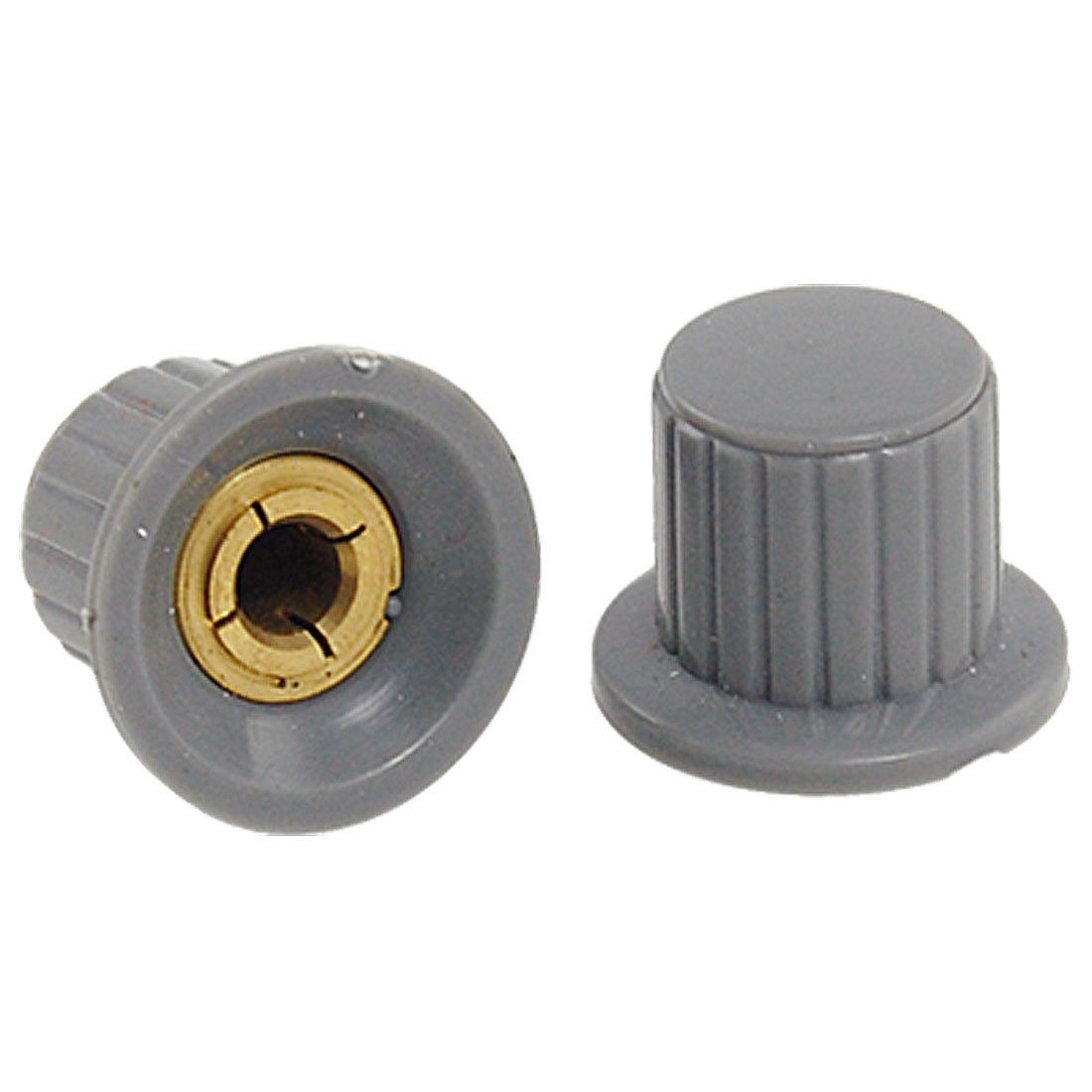 15/64" Split Shaft Push on Gray Potentiometer Volume Knobs X 2