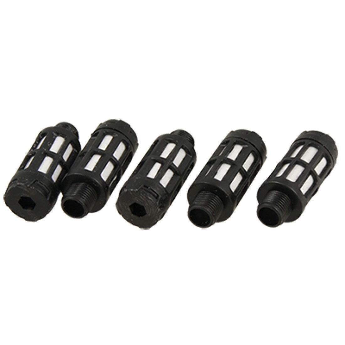 Pneumatic Plastic Air Exhaust Muffler Silencer 5 Pcs
