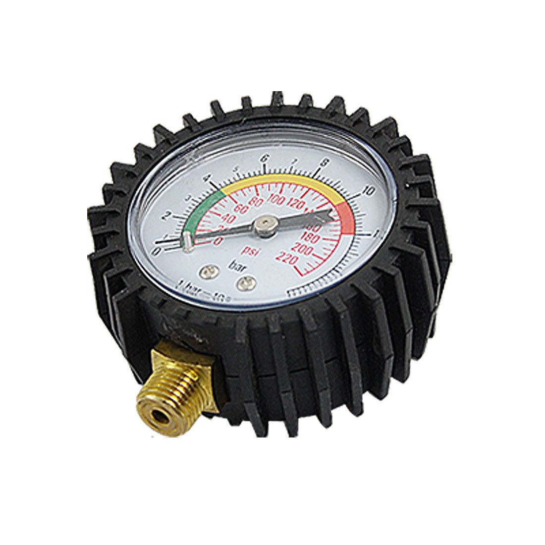 0-16 Bar Intensity Air Pressure Compound Gauge Blk Wht