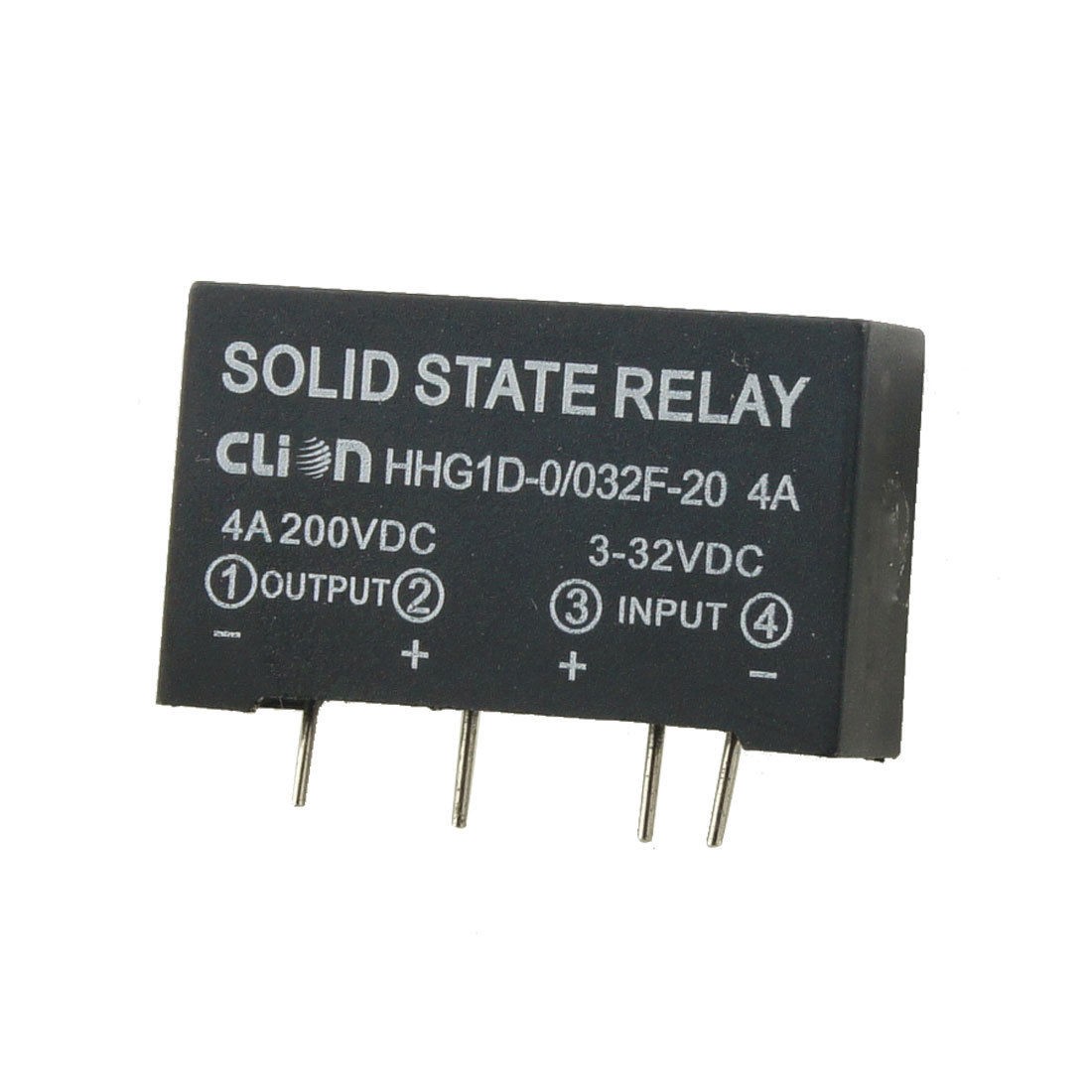 Input 3-32V DC Output 4A 200V DC 4 Pin PCB Panel Solid State Relay