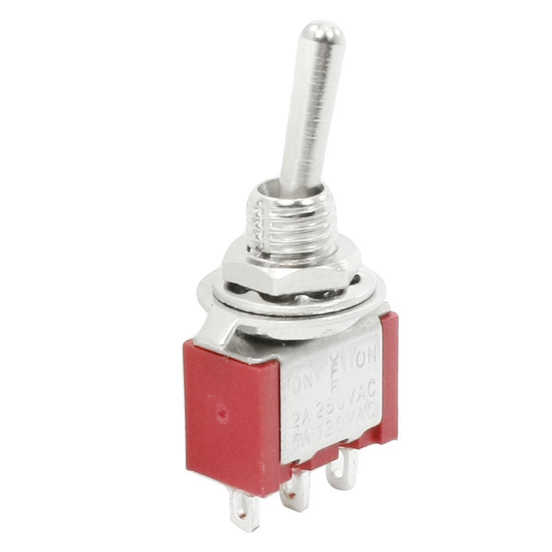 Panel Mounted 3 Pin ON/OFF/ON SPDT Toggle Switch 120VAC 5A 250VAC 2A