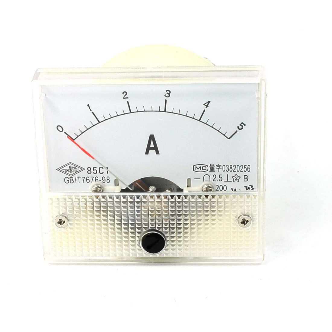 DC 0-5A Clear Cover Dial Analog Panel Ammeter Gauge