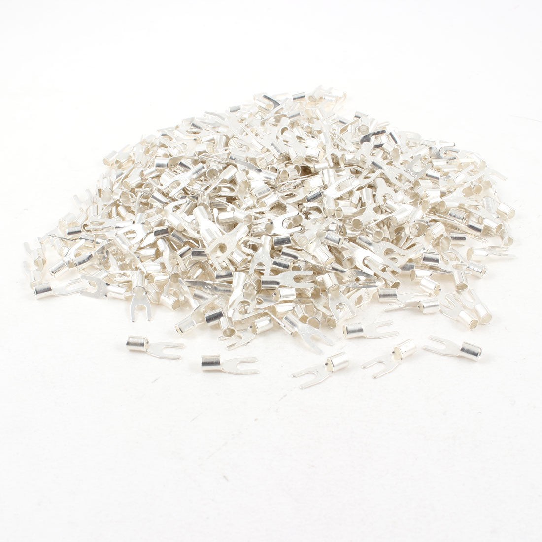 1000 Pcs 1.7mm Wire Cable Connector Copper Lug Non-insulated Fork Terminal