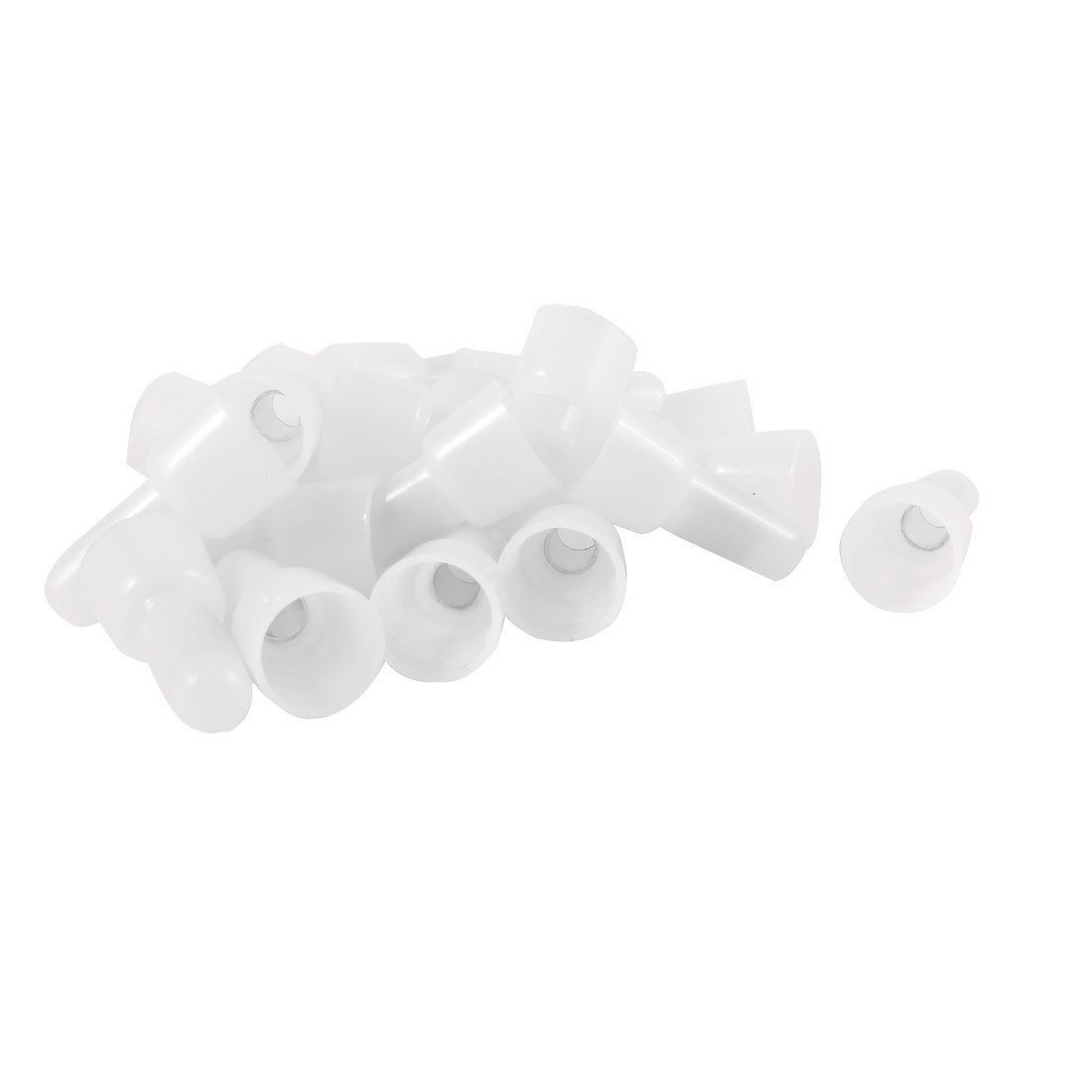 20 Pcs 4 5mm White Plastic Tin Plated Closed End Wire Crimp Connectors