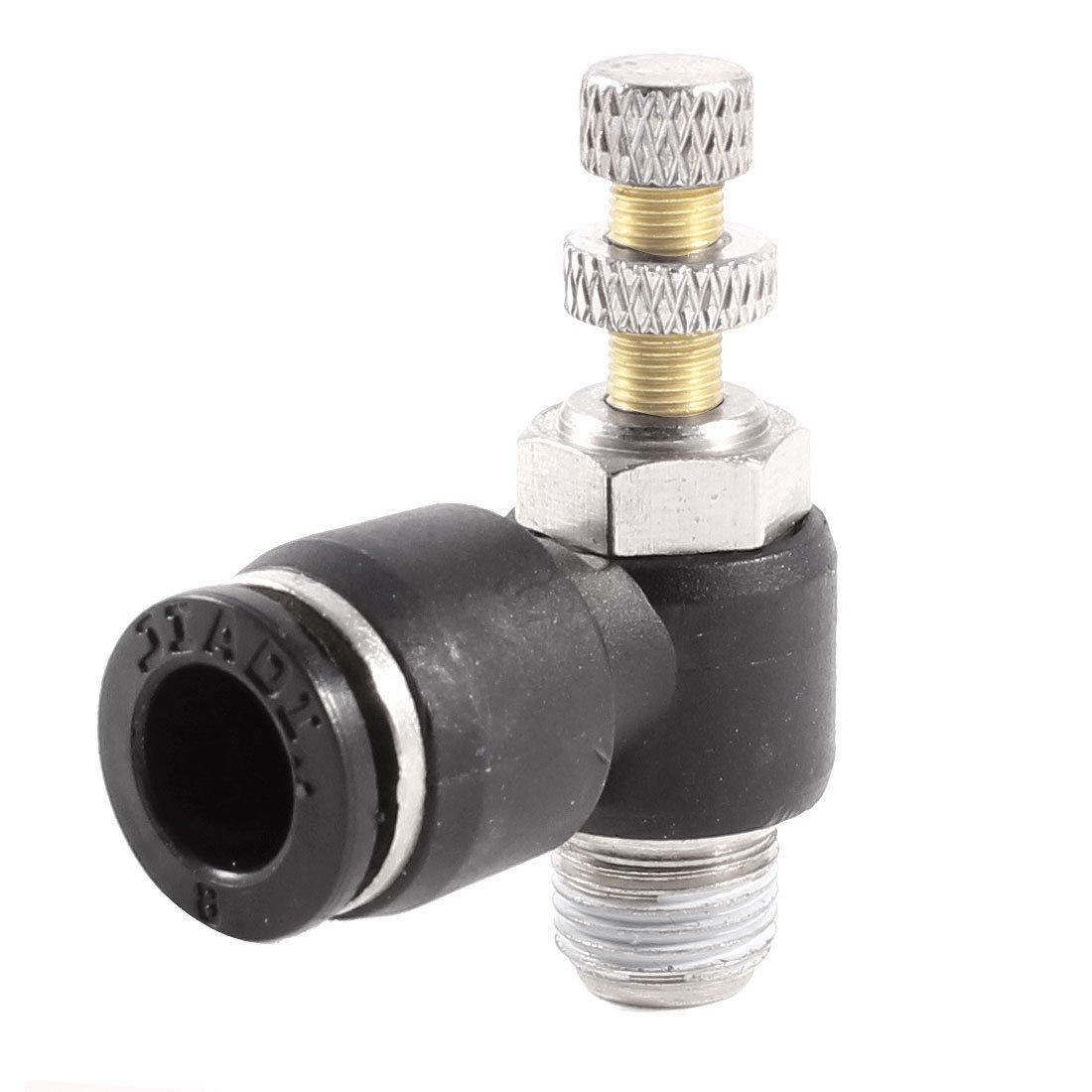 9 7mm Male Thread 8mm Tube Push in Fitting Speed Flow Controller Air Valve