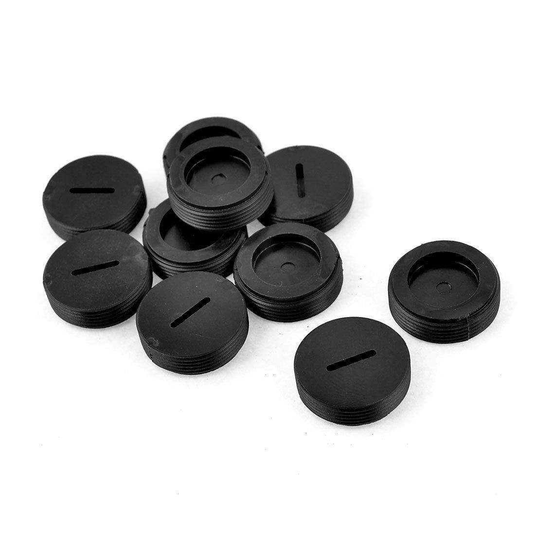 10pcs Black External Thread 22mm x 7mm Carbon Brush Holder Caps Covers
