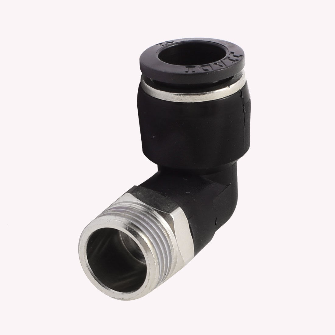 Right Angle 12mm Hole 3 8" PT Threaded Pneumatic Quick Joint Connector