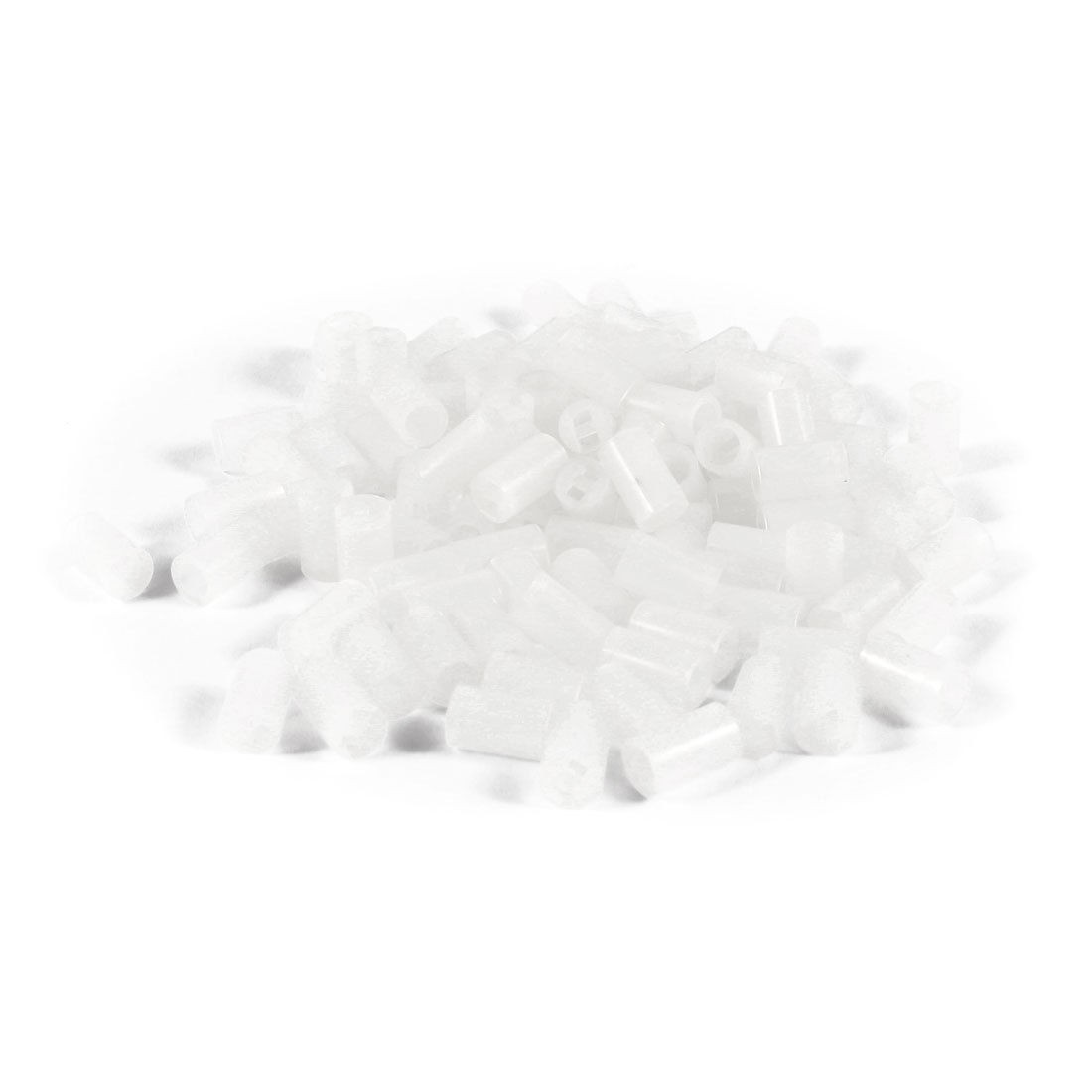100 Pcs White Nylon 66 PCB LED Spacer Support Cylindrcial 5mm OD 10mm Height