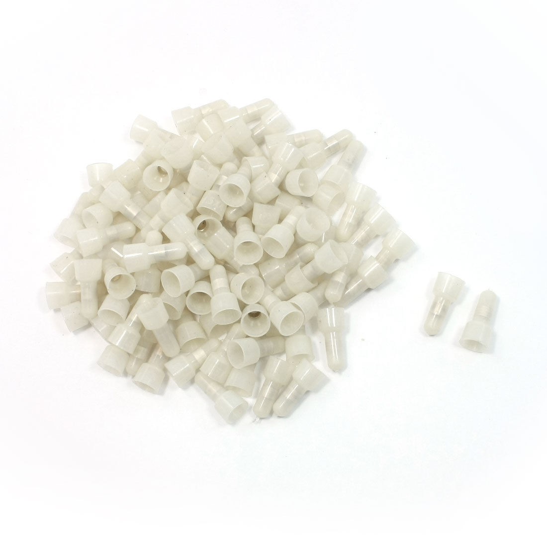 100 Pcs Plastic Casing 4mm Tin Plated Tube Inner Dia Closed End Wire Connectors