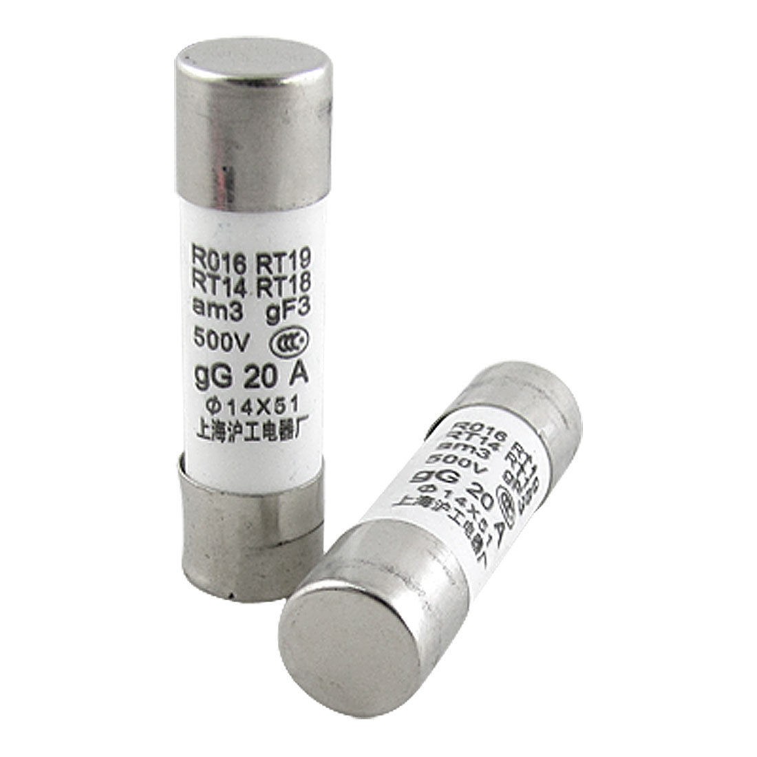 500V 20A Ceramic Tube Cylindrical Fuse Links 14 x 51mm (Bag of 20)
