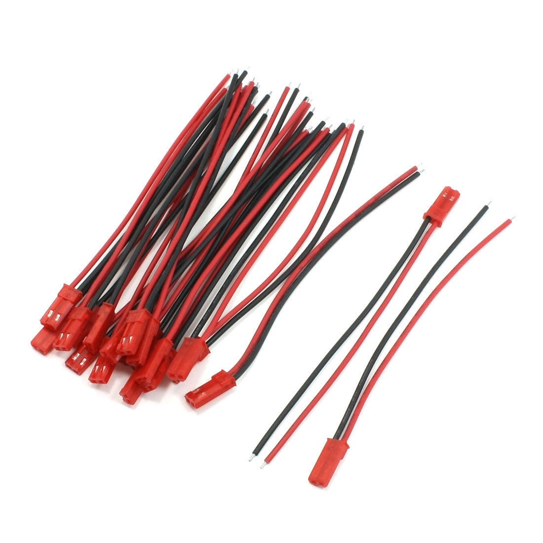 20 x 2Pin JST Male Connector 3.9" 100mm 22AWG Wire Cable for RC Plane Wiring