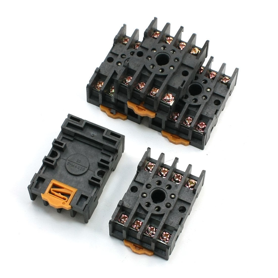 10A 250VAC MK2 Series Relay 8-Pin 35mm Din Rail Socket Holder PF-085A 5 Pcs