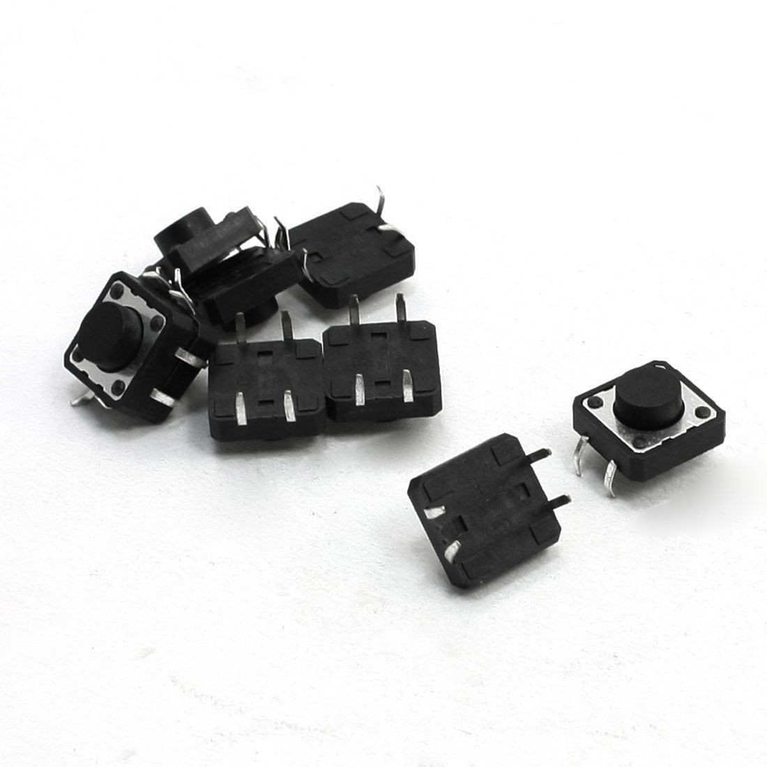 12mmx12mmx6mm Round Button 4P DIP PCB Momentary Tactile Switch 10 Pcs