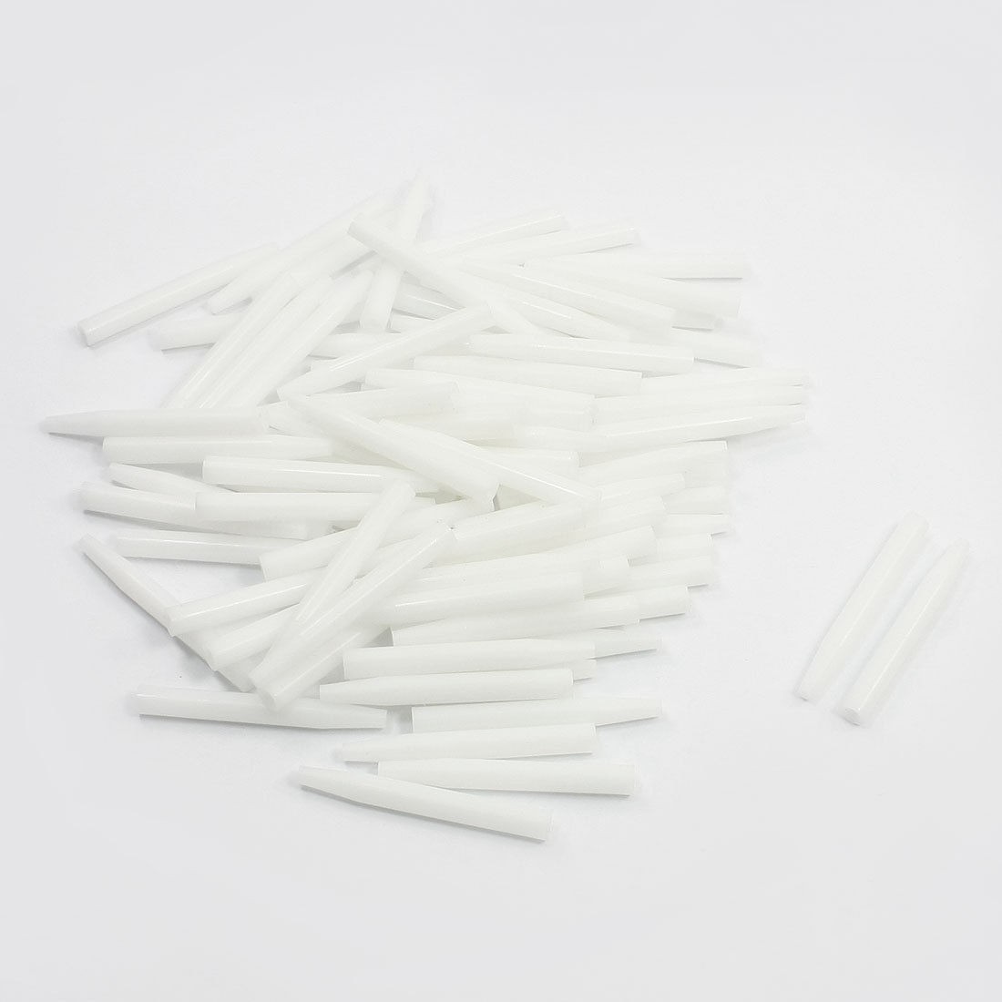 100 Pcs White Nylon Material 5cm Long Hot Extruded Rod