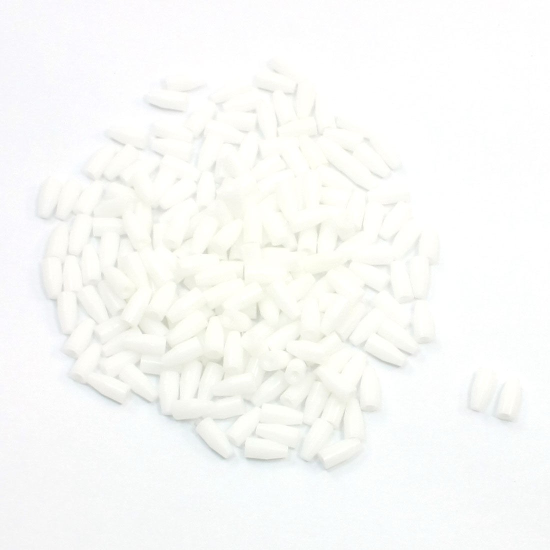 200 Pcs White Nylon 13mm Length 6mm Diameter Extruded Hollow Bar