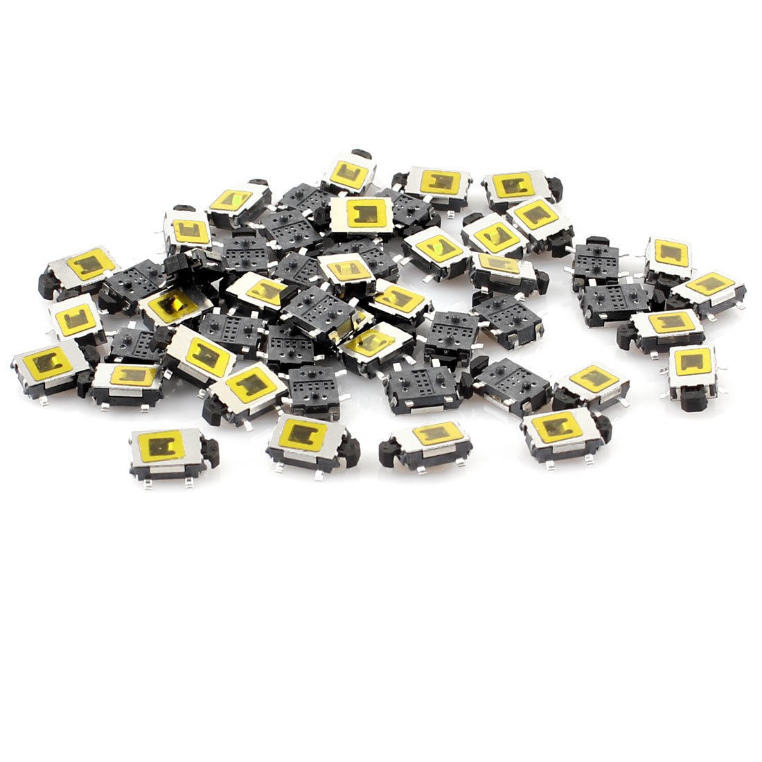 50 Pcs 6x4x2mm 4-Pin SPST Momentary Push Button Mini SMD SMT Tactile Tact Switch