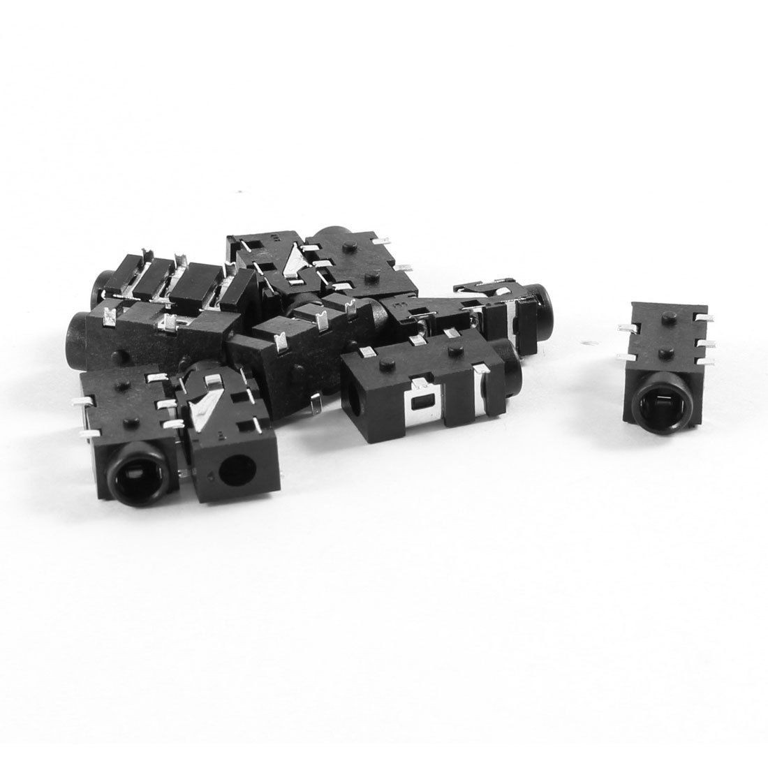 10 Pcs PCB Mount 5 Terminals Female 3.5mm Earphone Audio Jack Socket