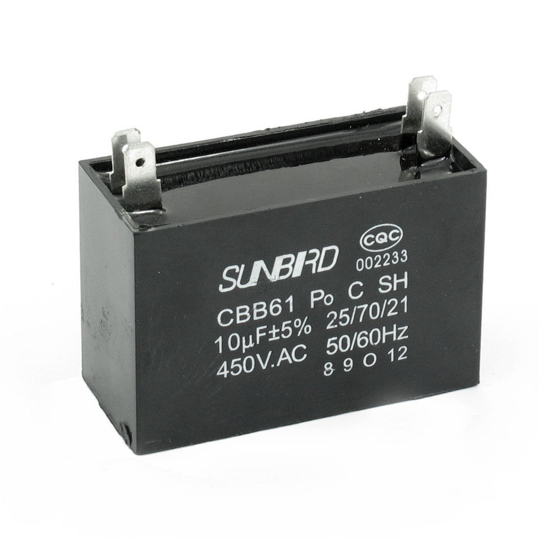 CBB61 10uF 5% 450V AC Polypropylene Film 4 Pin Terminal Motor Capacitor