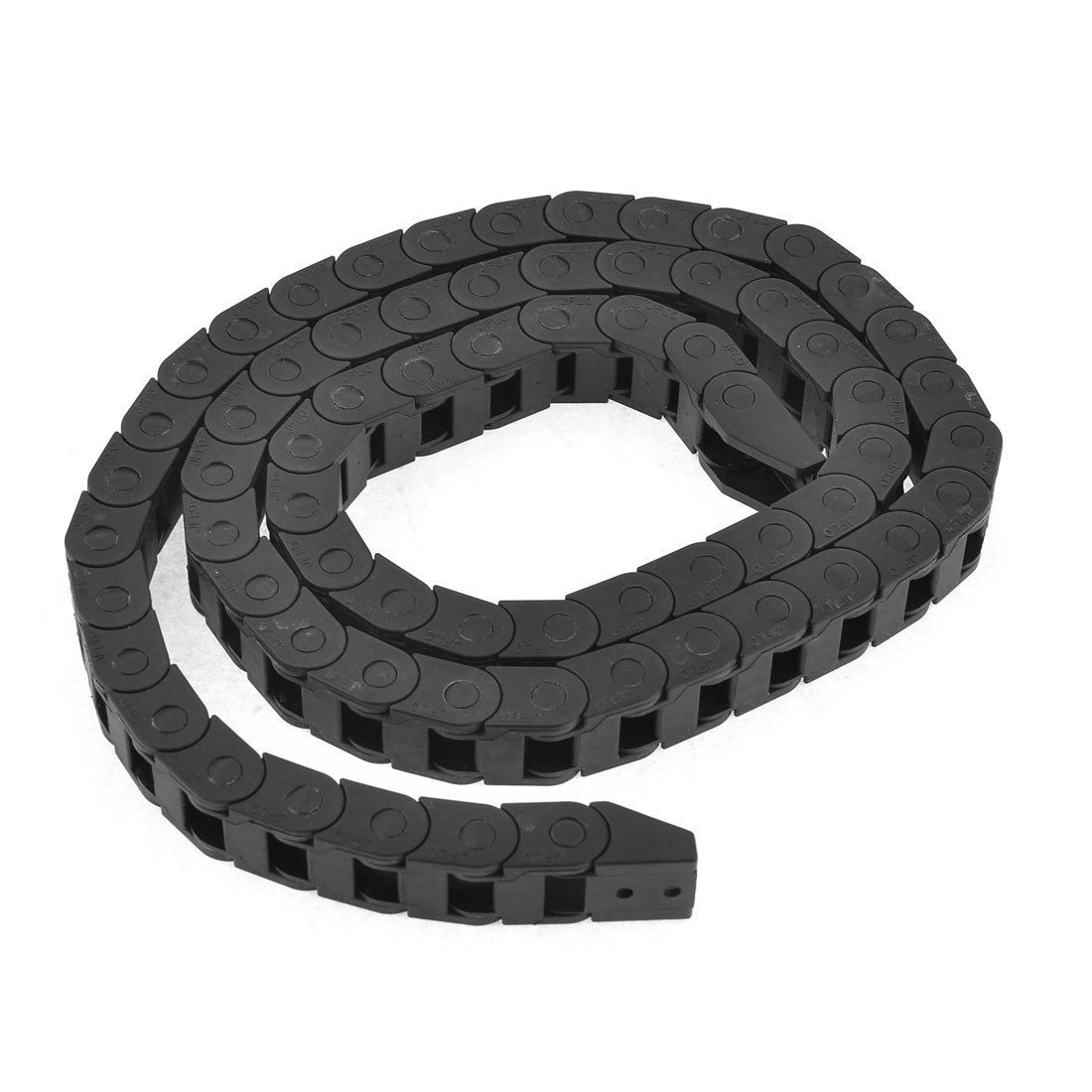104cm Black Plastic Open Type Flexible Cable Drag Chain Towline 9mm x 7mm