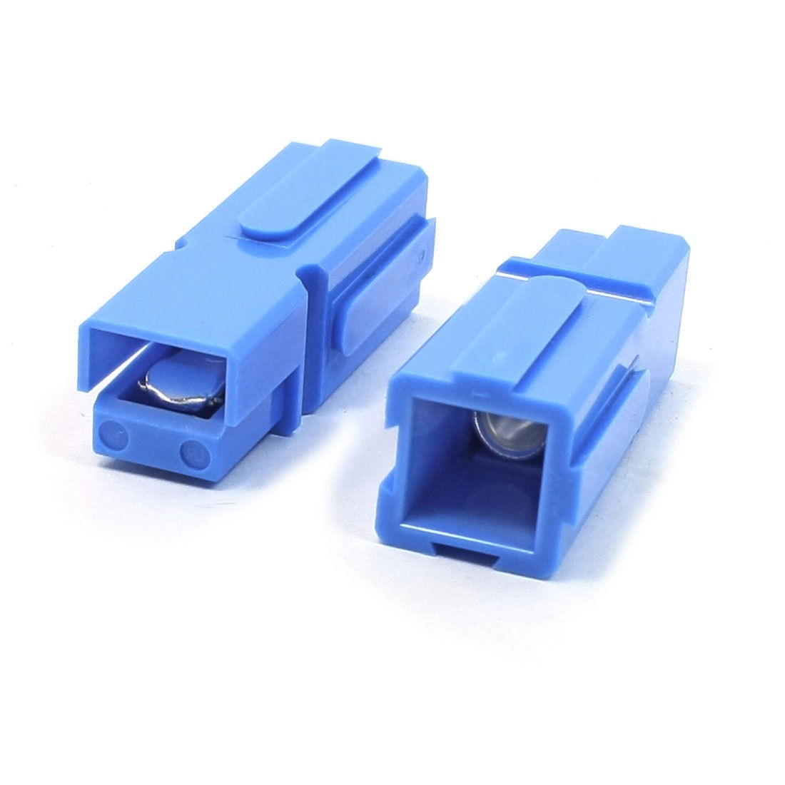 Blue Plastic Housing Aluminum Plated Battery Connector 600V 75A