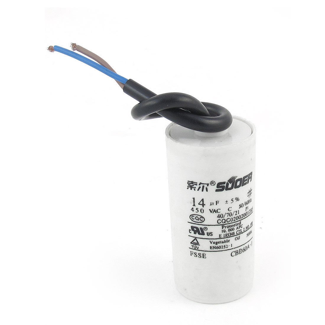 CBB60A-1 Motor Startup Running Capacitor 14uF 450V AC for Washing Machine