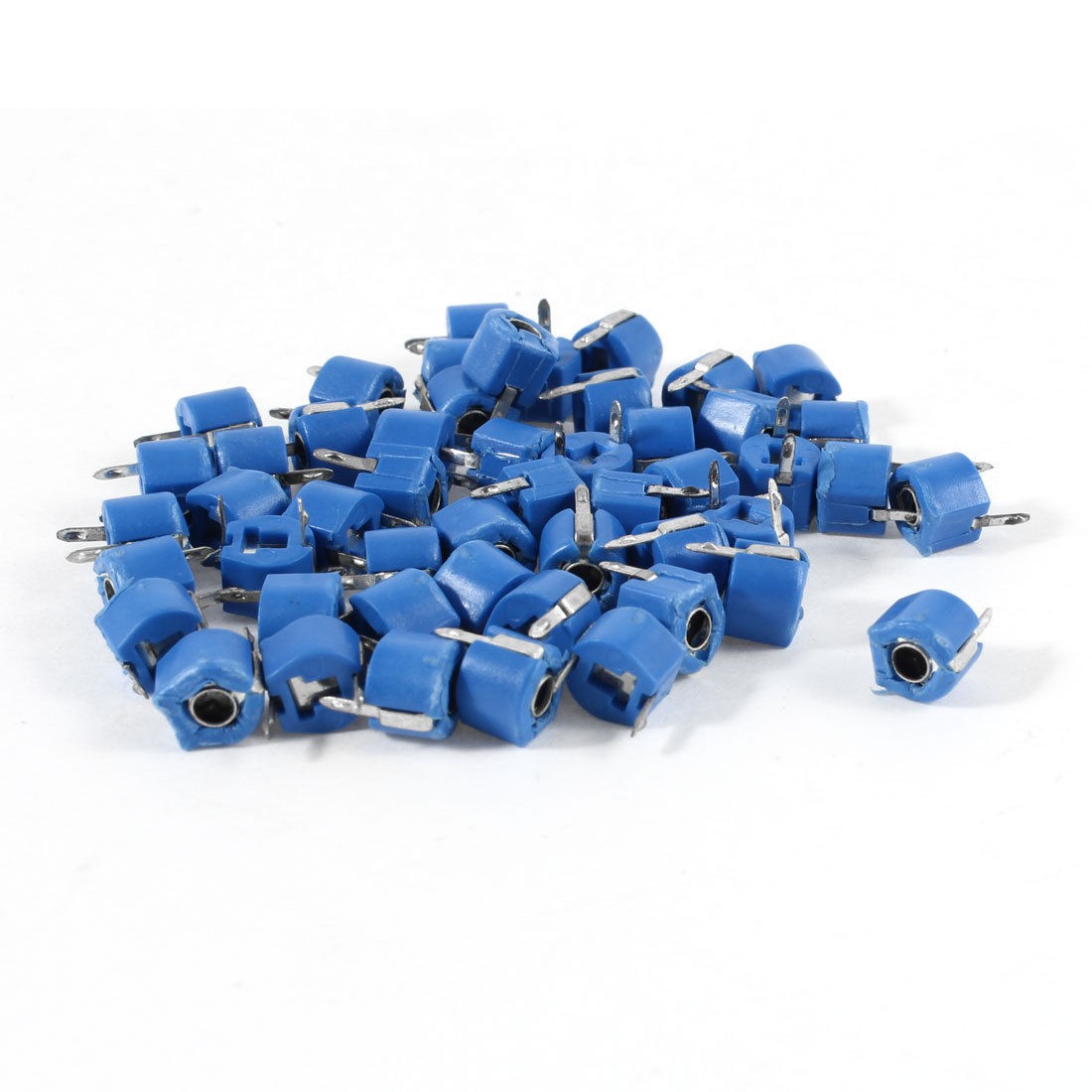 50 Pcs 6mm Through Hole Trimmer Variable Capacitors 5pF Blue