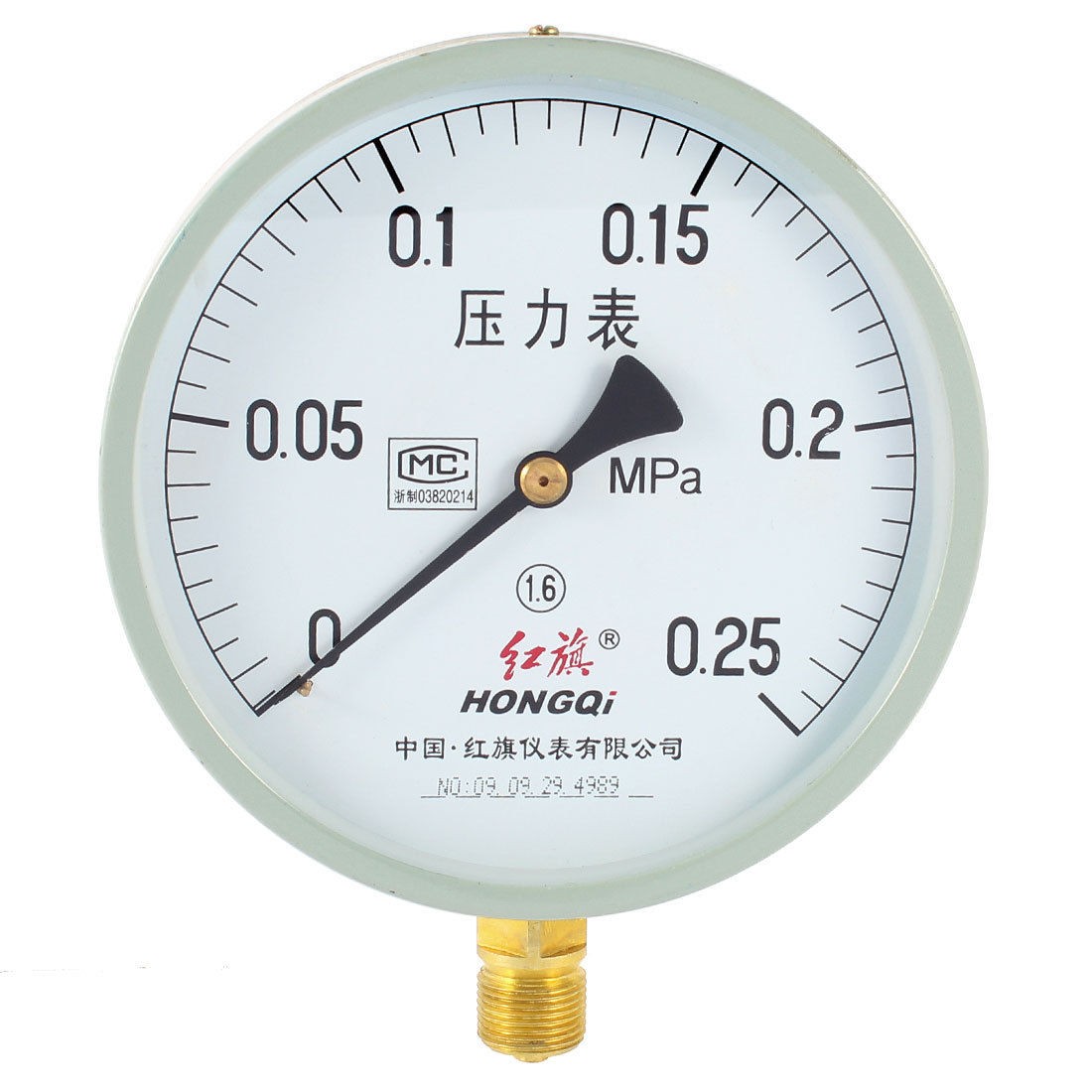M20 x 15mm Air Water Arabic Number Display 0.25 Mpa ressure Gauge