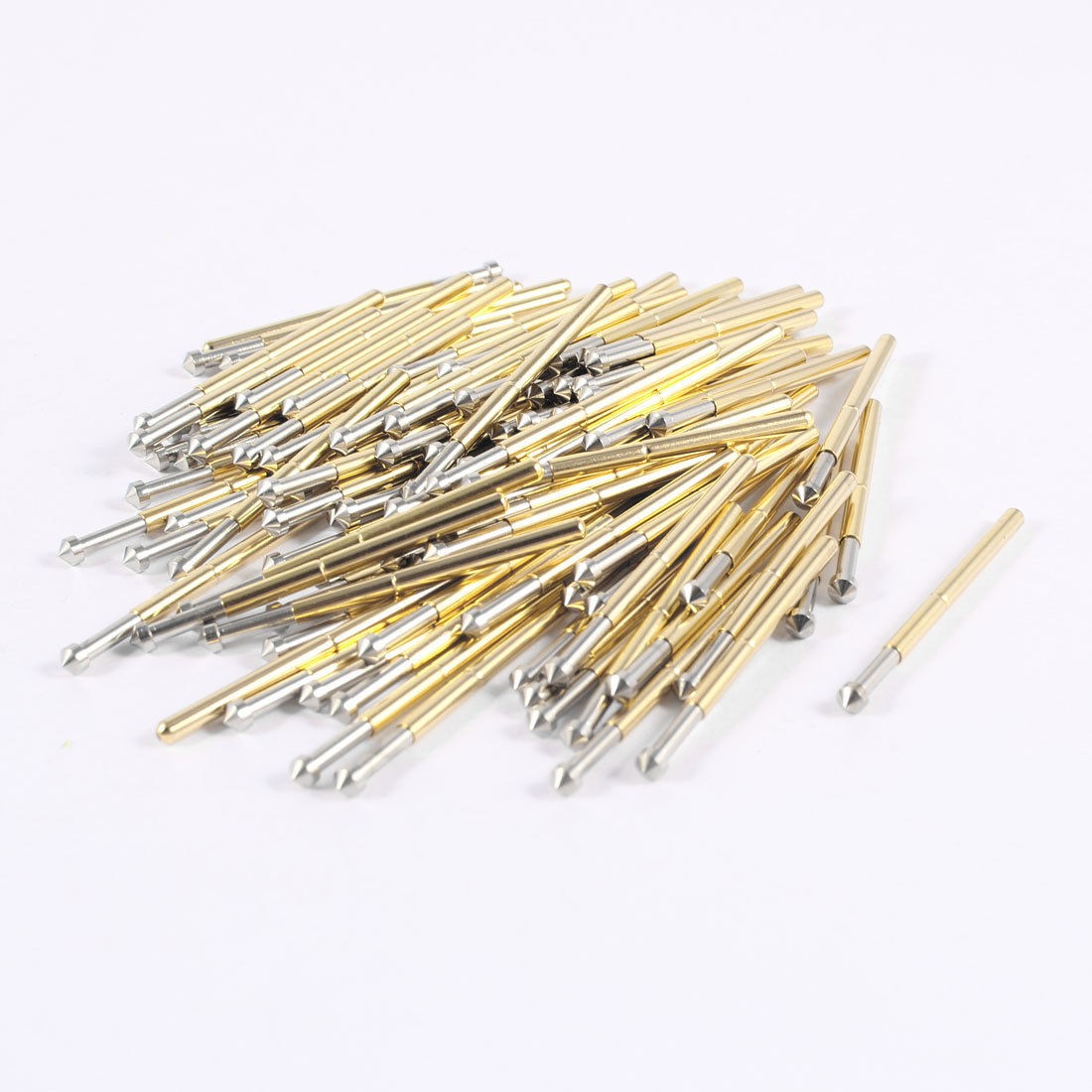 100 Ps 90 Degree Convex Tip Spring Test Probes Pins 33mm Length P125-E