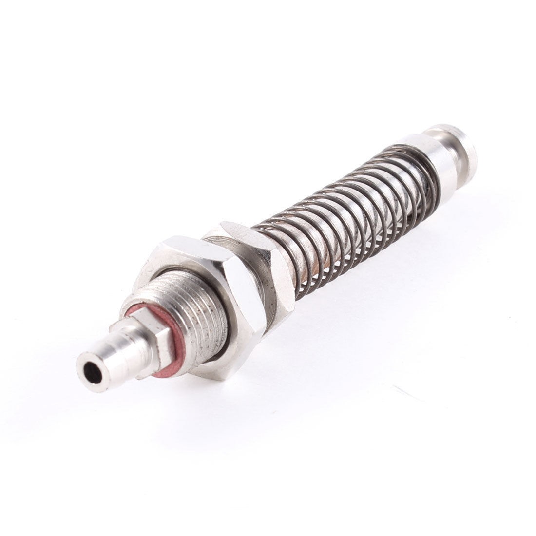 8mm x 65mm 1 8" PT Thread Metal Tubular 2 Way Vacuum Cup Holder Connector TS L65