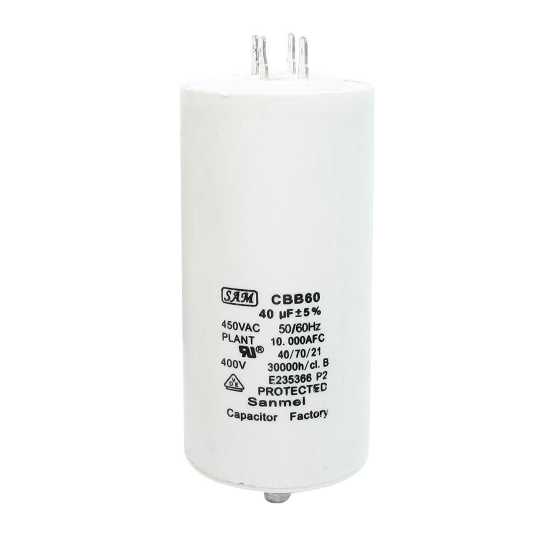AC450V 40uF 0.315" Thread Washing Machine Non Polar Polypropylene Film Capacitor