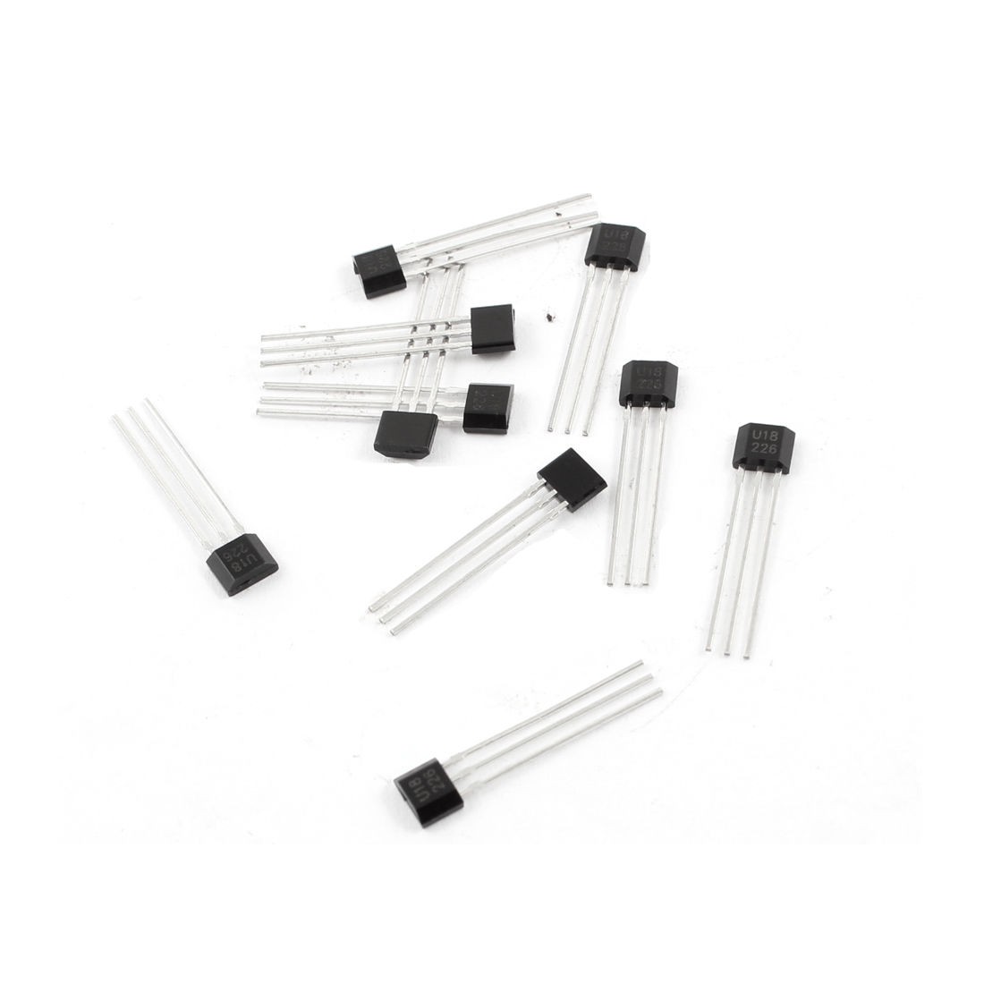 10 Pcs U18 Hall Effect Sensor Magnetic Detector 2.5-20V Black