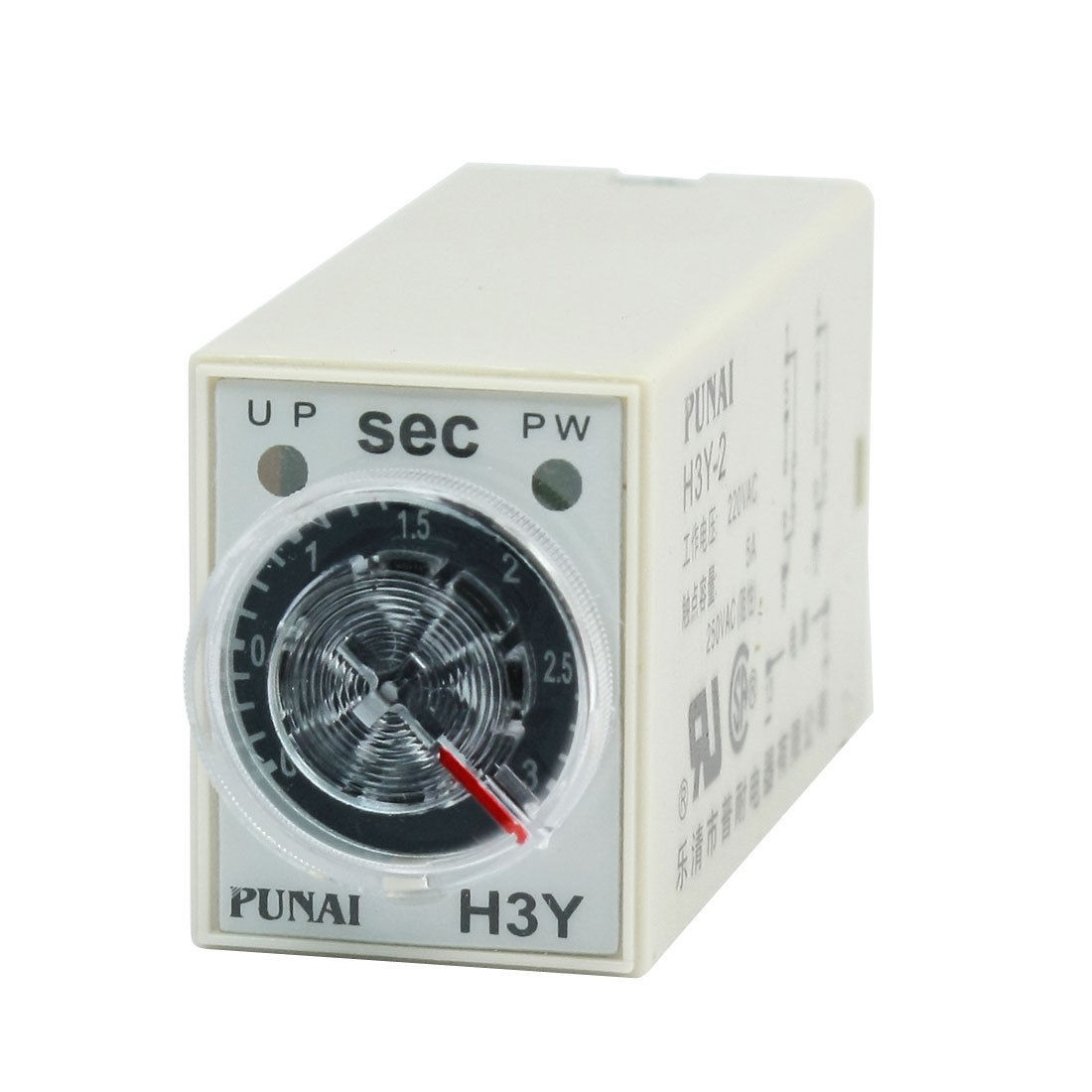 H3Y-2 220VAC 8P 0-3s Sec Timing Delay Range DPDT Relay Timer