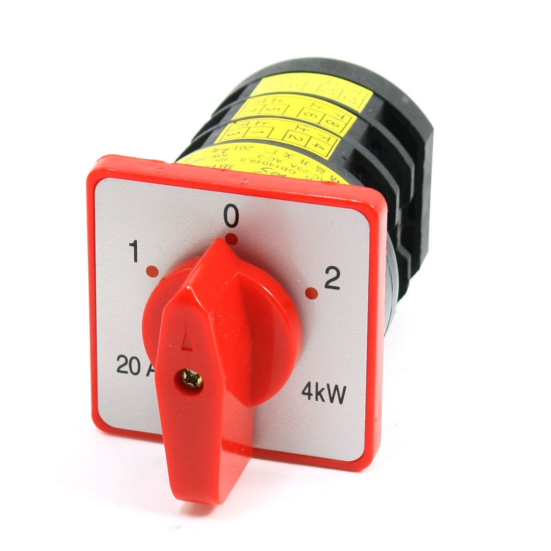 ON/OFF/ON 3 Position 4P4T Rotary Cam Combination Switch 4KW 20A 380VAC