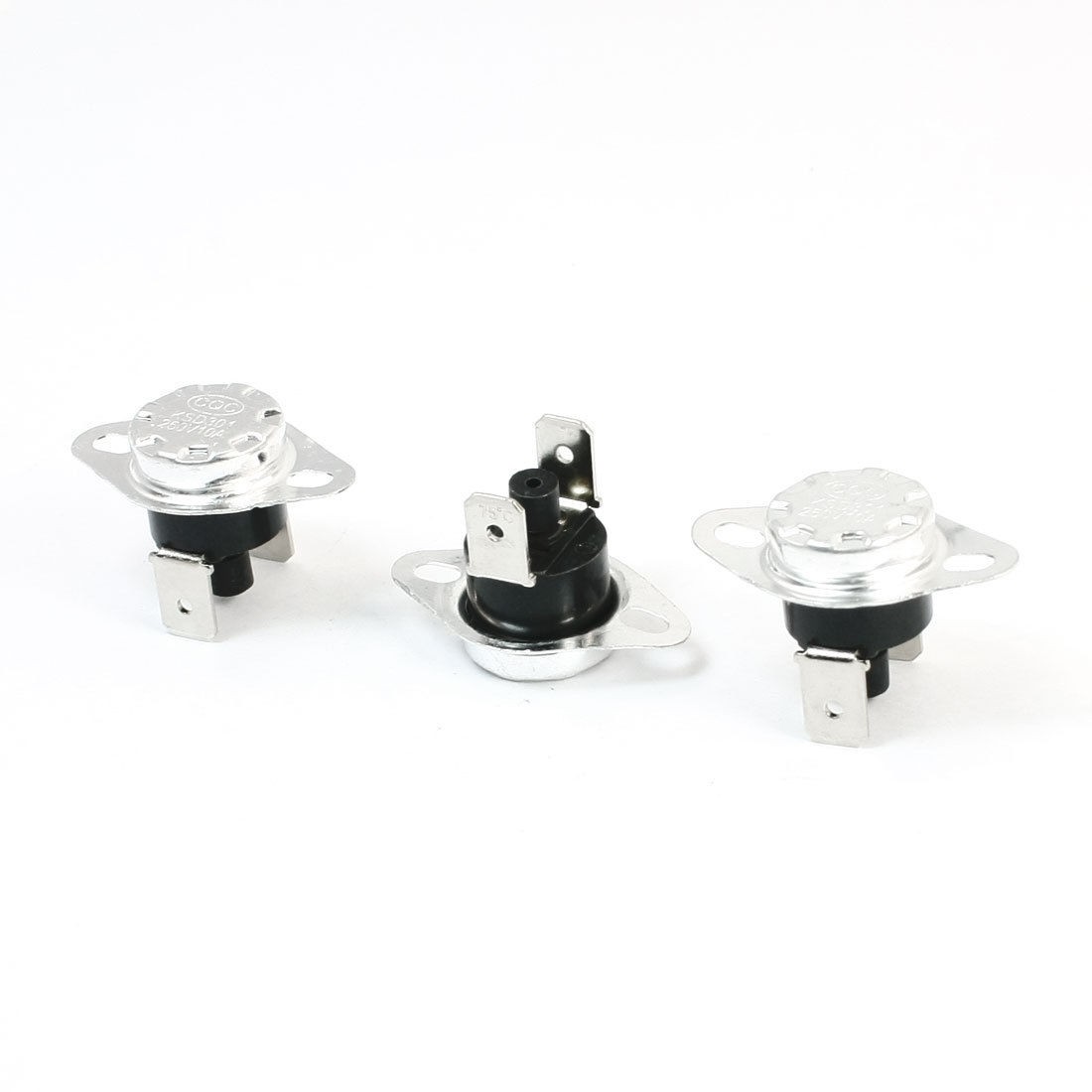 250V 10A NC 75C Manual Reset Temperature Switch Thermostat KSD301 3 Pcs