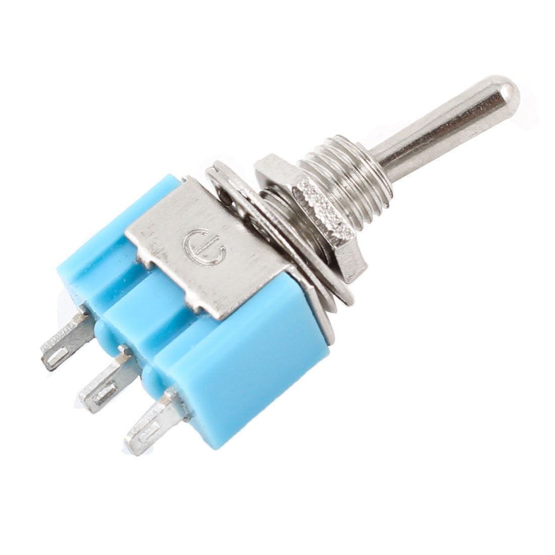 AC 125V 6A 3 Terminals Latching SPDT 2 Position On/OFF Toggle Switch Blue