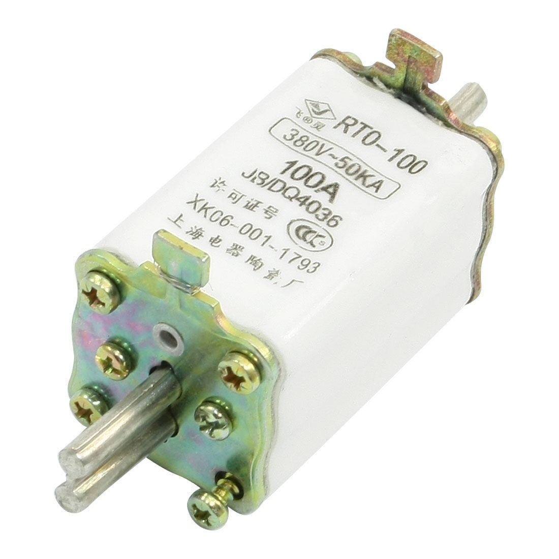 380V 100A Ceramic Shell HRC Circuit Protective Fuse Link RT0-100